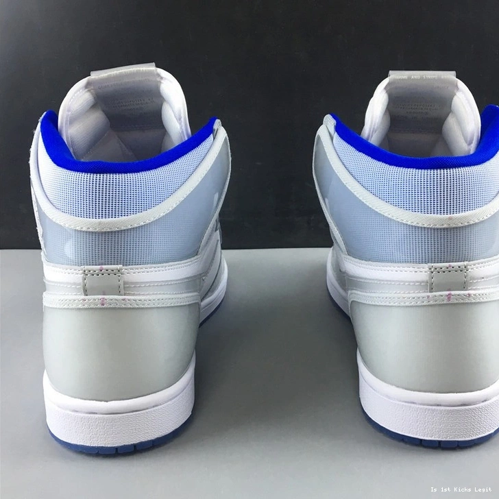 High Retro CK6637-104 Jordan 1  Racer White Zoom Blue 0923